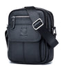 BULLCAPTAIN Men's Casual Shoulder Bag High Quality Business Messenger Bag Cowhide Leather Mini Pocket Large Capacity Bag for Men