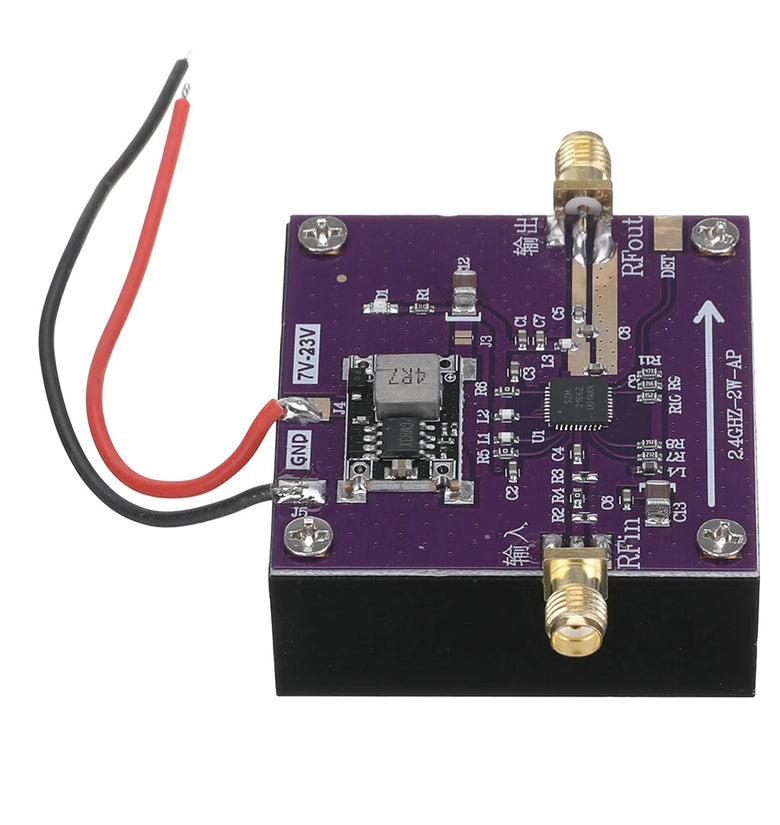 SZM2166 RF Amplifier 2.4GHz-2.5GHz 2W WiFi Amplifier Image Transmission Amplifier Bluetooth