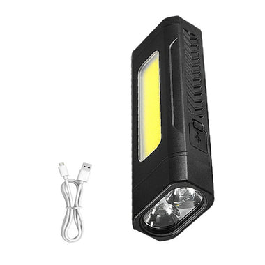 Multi-Functional Strong LED Flashlight With COB Side Light Portable USB Rechargeable Mini Torch Super Bright Cycling Bike Head Light Outdoor Hiking Camping Lamp