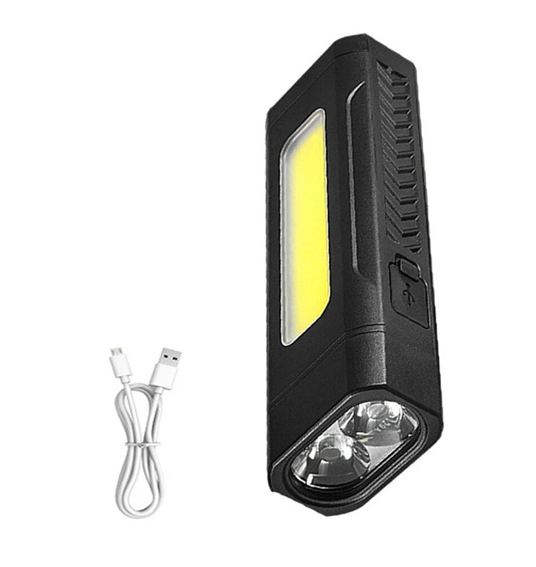 Multi-Functional Strong LED Flashlight With COB Side Light Portable USB Rechargeable Mini Torch Super Bright Cycling Bike Head Light Outdoor Hiking Camping Lamp