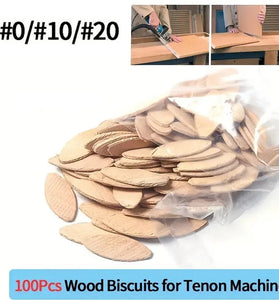 100pcs Woodworking Biscuit Joiner Kit Assorted #0 #10 #20 Wooden Biscuits for Plate Joiners Wood Joining Accessories