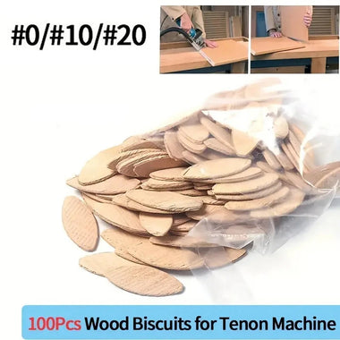 100pcs Woodworking Biscuit Joiner Kit Assorted #0 #10 #20 Wooden Biscuits for Plate Joiners Wood Joining Accessories