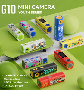 Thumb Mini Cameras with TFT LCD Screen 2K HD 230 Rotatable Lens Portable Sports Camcorder for Students Outdoor Photography Video Long Battery