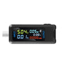 Multi-function USB Voltage Current Test Meter Digital IPS Display Capacity Tester Power Tester Digital Voltmeter Electrical Appliances Detection Device Support 9 Groups of Measurement Data Storage Function