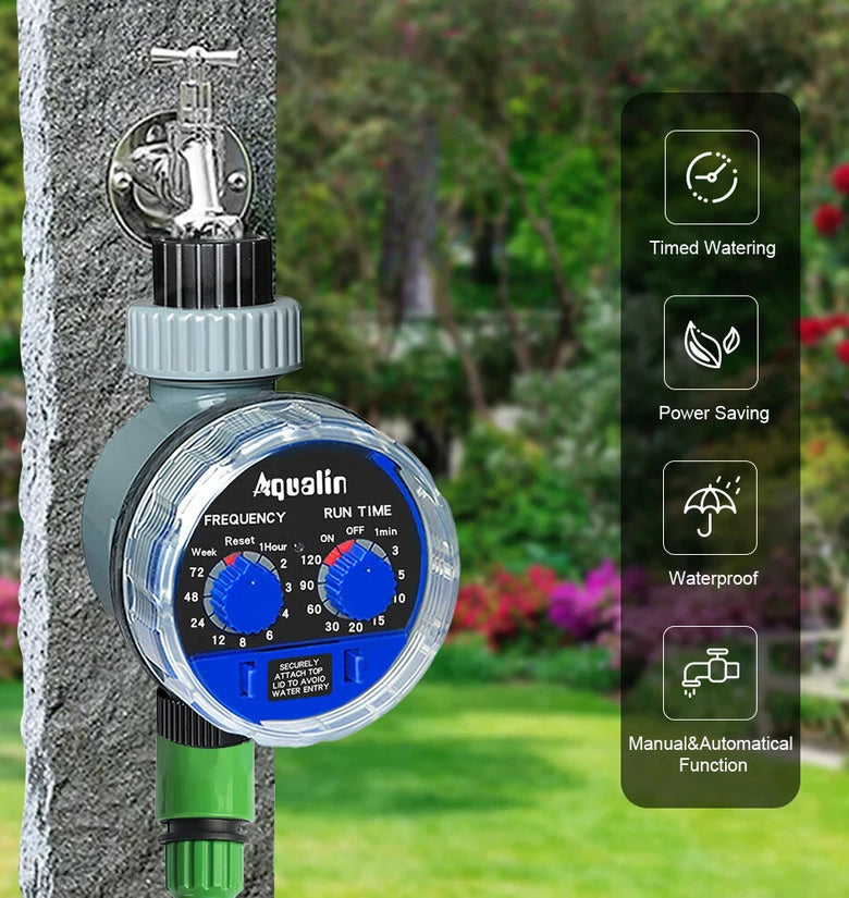 Aqualin Automatic Garden Water Timer Ball Valve #21025 Easy Install on 3/4
