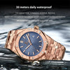 PENGAGAR Men's Business Casual Watch Waterproof Luminous Date Stainless Steel Fashion Quartz Wristwatch