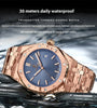 PENGAGAR Men's Business Casual Watch Waterproof Luminous Date Stainless Steel Fashion Quartz Wristwatch