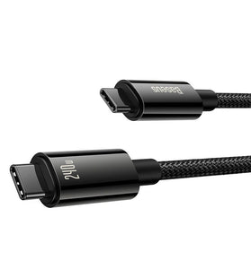 Baseus Tungsten Gold 240W Type-C to Type-C Cable PD3.1 Power Delivery Fast Charging Data Transmission Tinned Copper Core Line 1M/2M/3M Long for Huawei Mate50 for Samsung Galaxy S23 for Oppo Reno9 for Redmi K60