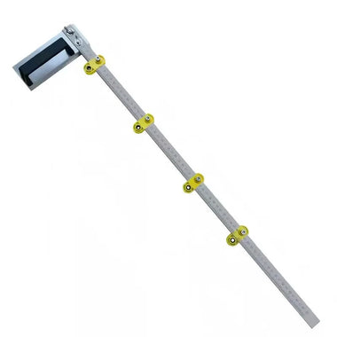 Adjustable Square Ruler Aluminum Alloy 2 in 1 Woodworking Tool 68cm Metric Scale Marking Gauge Drilling Positioning Cabinet Hardware Jig Professional Accessories