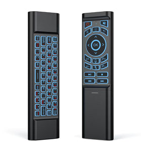 M3 Dual Mode Backlit Air Mouse 2.4G bluetooth 66 Keys 7-Color Backlight IR Learning Wireless Keyboard Remote Control for Smart TV PC Android