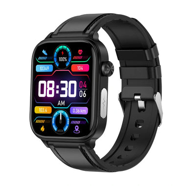 ET570 1.96inch HD Screen bluetooth Call ECG Heart Rate Blood Pressure Blood Oxygen Monitor Noninvasive Blood Glucose Measurement Uric Acid Blood Lipid Testing BMI Body Fat Sleep Monitoring Multi-sport Modes Music Playback IP68 Waterproof Smart Watch
