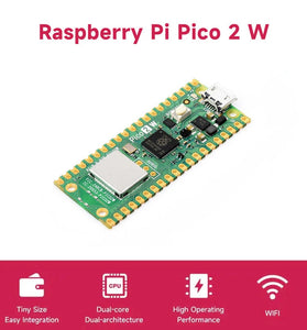 Raspberry Pi Pico 2W Microcontroller RP2350 Dual-Core Cortex-M33 Hazard3 RISC-V 2.4GHz Wi-Fi Bluetooth 5.2 Development Board