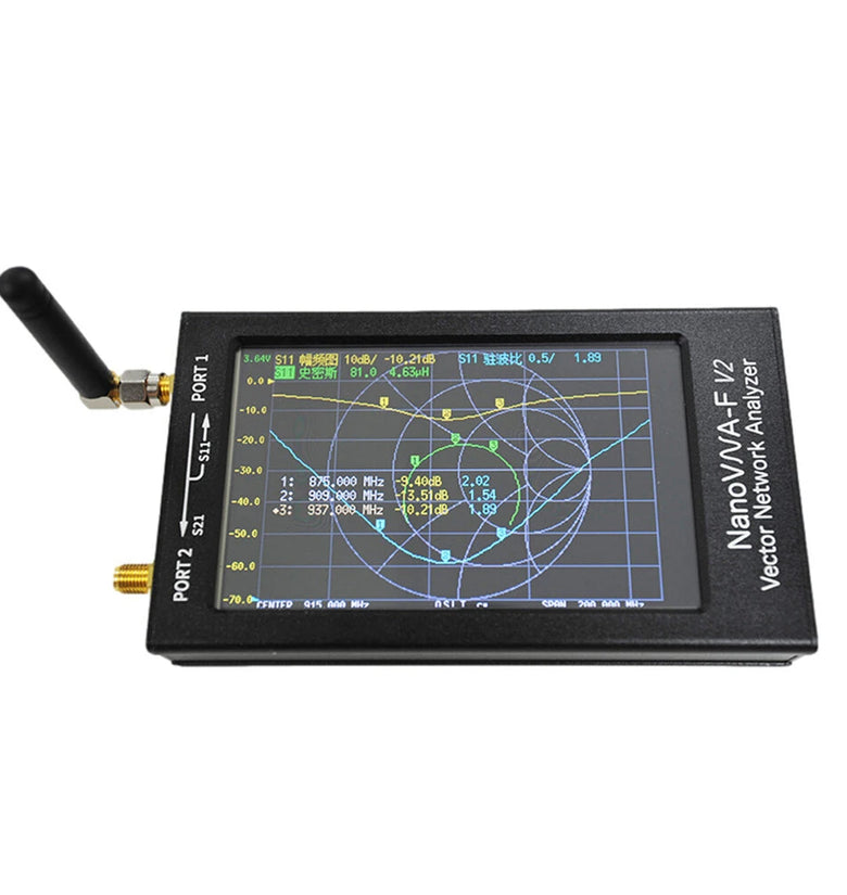 NanoVNA V2 Portable Vector Network Analyzer 50KHz to 3000MHz RF Frequency Testing Device High Dynamic Range Accurate S Parameter Measurement