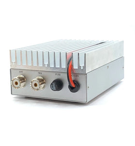 30W Amplifier 400-470MHz Handheld Radio Booster High Power 433MHz Signal Enhancer 13.8V Input High Low Power Settings Semi Duplex Operation