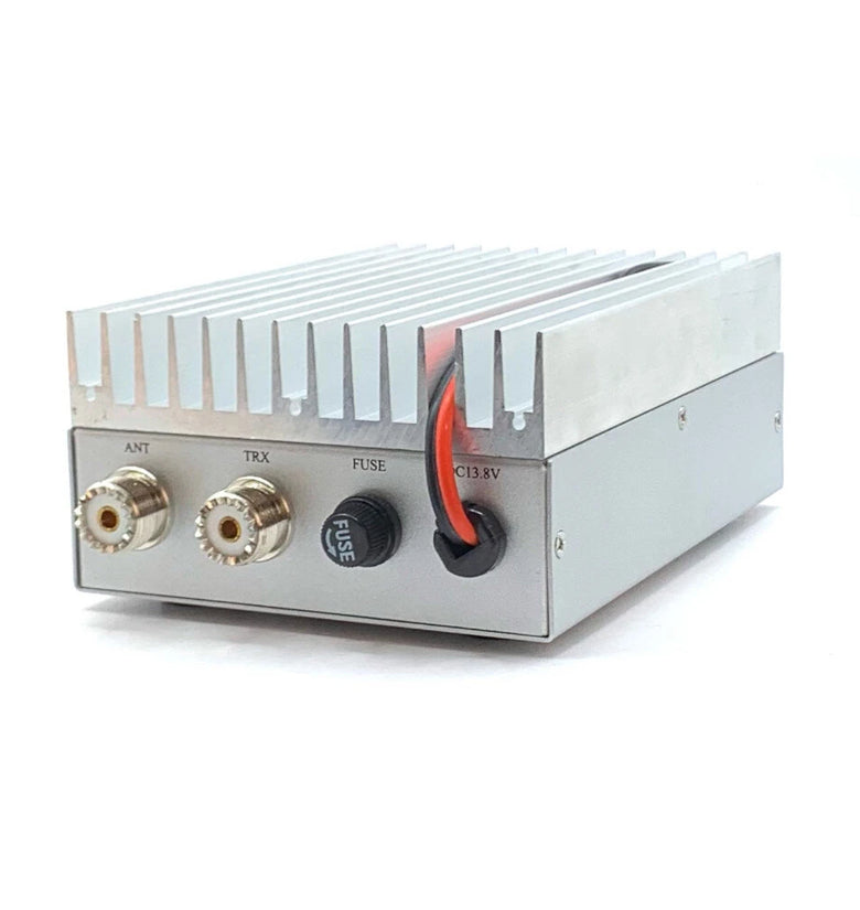30W Amplifier 400-470MHz Handheld Radio Booster High Power 433MHz Signal Enhancer 13.8V Input High Low Power Settings Semi Duplex Operation