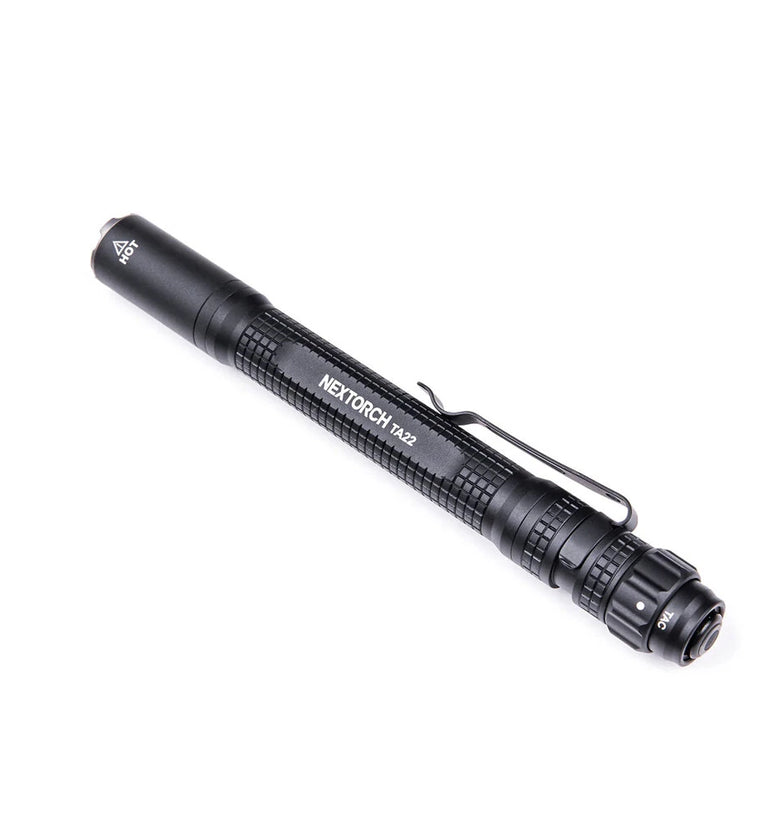NEXTORCH TA22 850 Lumen EDC High Power Portable Tactical Penlight with Back Clip & Battery, Rechargeable IPX8 Waterproof Tri-Mode Pen Shape LED Flashlight Detecting Light