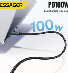 ESSAGER ES-X66 PD100W Type-C to Type-C+iP Cable Fast Charging Data Transmission Tin-plated Copper Core Line 1.2M Long for iPhone 16 16 Pro 15 14 13 Pro Max for Huawei Pura X for Xiaomi 15 Ultra for Samsung Galaxy S25 Ultra