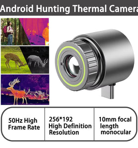 TOOLTOP M7 256X192 Thermal Imager Monocular Imaging 1-8x zoom & Manual focus Outdoor Test Night Vision Adjustable focus Laser Infrared Thermal Camera 10mm focal length monocular For Phone