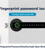 Tuya BLE Smart Door Lock Fingerprint Password Key APP Unlock Home Security Anti-theft Locks Wire-free No Punching Required