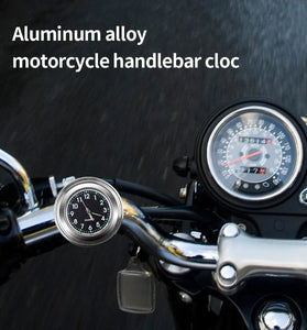 7/8" Motorcycle Clock Dustproof Quartz Clock Aluminum Alloy Handlebar Motorcycle Waterproof Timetable Universal Clock Handlebar Watch