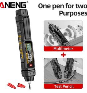 ANENG A3005D 2In1 Multimeter Test Pen with VA Color Display Auto Shutdown Non-Contact Line Wiring Detection NCV Induction Technology High Portability for Electricians and DIY Enthusiasts