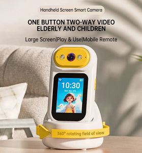 2.8inch Screen Handheld Surveillance Camera Ultra Clear Large Screen Two-Way Video WIFI 4G 360 Rotation Extended Battery Life Home Security