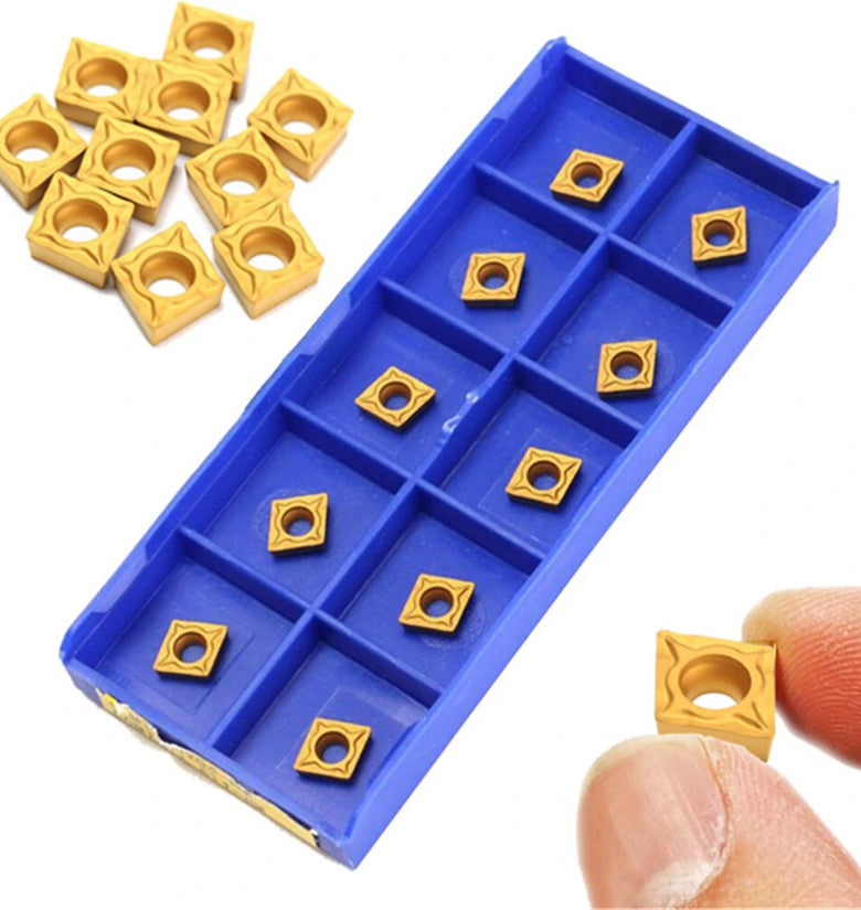 10pcs CCMT060204-HM YBC251 Carbide Insert Titanium Coated Carbide Cutter