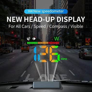 Car HUD Head-up Display GPS Multi-function Speedometer HD Instrument Display Over-speed Warning for All Vehicle