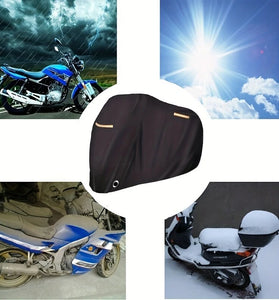 190T Motorcycle Cover Outdoor Indoor Protection for Motorbikes and E-Bikes Waterproof All Season Dustproof UV Protection