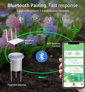 NEO Wireless WIFi Soil Sensor Support Soil Moisture Temperature Smart Home Solar Soil Sensor for Garden Flower Plant