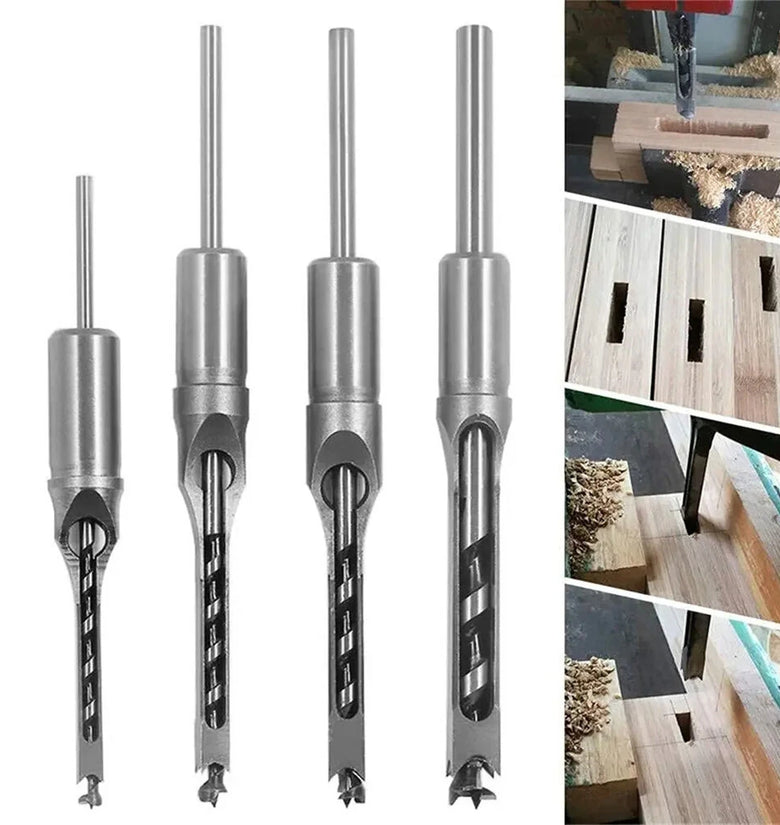 Square Hole Drill Bit Adapter Drill Bit Fixing Bracket Professional Attachment Joint Mortiser Bit for Woodworking Tools