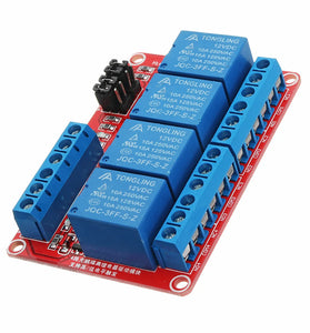 DC12V 4 Channel Level Trigger Optocoupler Relay Module Power Supply Module