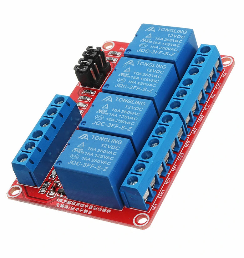 DC12V 4 Channel Level Trigger Optocoupler Relay Module Power Supply Module