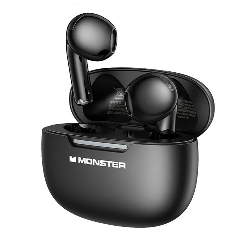 MONSTER N-Lite 208 TWS Earbuds Wireless bluetooth 5.4 Earphone 13mm Driver AAC Audio ENC Call Noise Cancelling 30H Playback Low Game Delay Semi-in-ear Sports Headphones