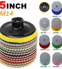8pcs 5 inch 125mm Diamond Polishing Pads Kit Wet/Dry for Granite Stone Concrete Marble Polishing Use Grinding Discs Set M14