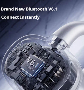 EDIFIER HUAZAIHALO Clip TWS Earclips Earbuds bluetooth V6.1 Earphone 12mm Large Titanium-plated Composite Diaphragm Turbo Bass AI Call Noise Cancelling RGB Lights 35H Playback IP56 Waterproof Open-ear Sports Headphones