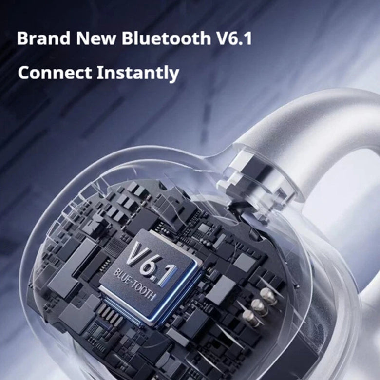 EDIFIER HUAZAIHALO Clip TWS Earclips Earbuds bluetooth V6.1 Earphone 12mm Large Titanium-plated Composite Diaphragm Turbo Bass AI Call Noise Cancelling RGB Lights 35H Playback IP56 Waterproof Open-ear Sports Headphones