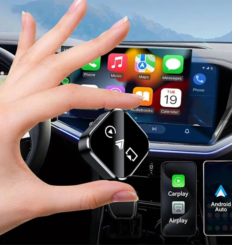 3In1 Car Wireless Carplay Adapter USB Dongle Plug And Play Wired To Wireless Smart Box