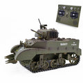 COOLBANK M5A1 1/16 2.4G RC Tank Smoke Sound Recoil Shooting Simulated Vehicles Models RTR Toys