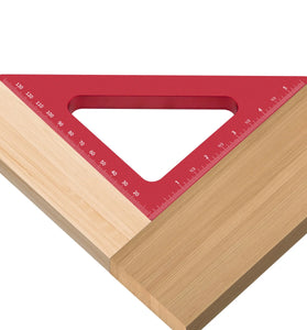 45 Degree Aluminum Alloy Angle Ruler Imperial And Metric Triangle Ruler for Carpenter Workshop Woodworking Square Measuring Tool