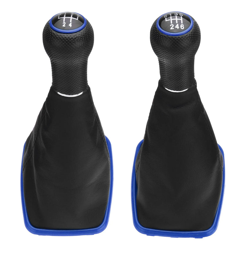 5/6-Speed Gear Shift Knob Gaitor Boot Cover Leather Black Fit For VW Golf MK4