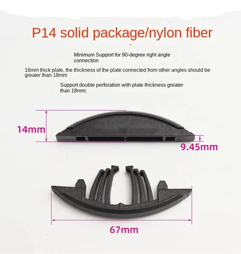 50Pairs Woodworking Lamino Invisible Connector Reusable Accessories P15 P14 Plywood 2 in 1 Fastener for Lamino Slotting Machine