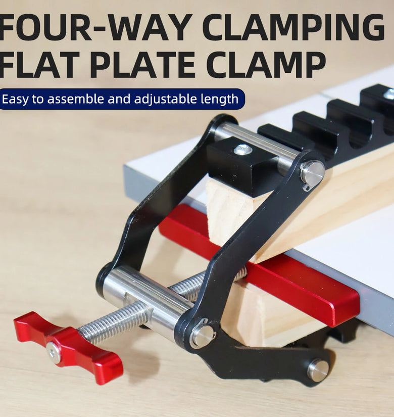 ENJOYWOOD 4-Way Panel Clamp Wood Gluing Clamp Four-Way Pressure Cabinet Clamps For Woodworkers / Cabinet and Furniture Makers