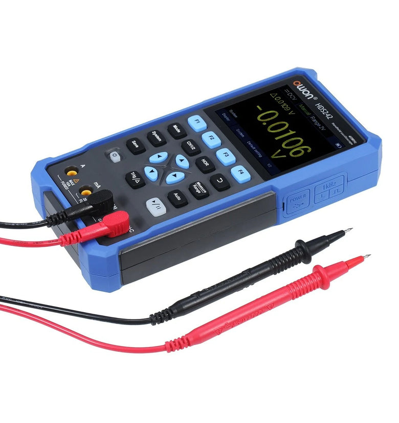 OWON HDS242/HDS242S 40MHz 3-in-1 LCD Multifunctional Digital Handheld Oscilloscope Multimeter OSC + DMM + Waveform Generator