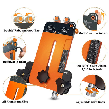 Thin Ripping Jig + Feather Boards for Table Saw Jig Guide 2 in 1 Woodworking Tools Make Repetitive Strip Cut While Powerful Reducing Workpiece Ejection Directly Data without Calculation for 3/4"X 3/8"T Slots