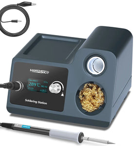 HANDSKIT ST12A 2 in 1 Hot Air Gun Soldering Station OLED Digital Adjustment Auto Sleep 1s-6s Fast Heating Repair Tool