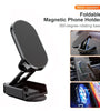 Universal Car Magnetic Mobile Phone Holder Metal Folding Car Mount Magnetic 360 Adjustable Rotating Phone Mount Height Adjustable Positioning Rotating