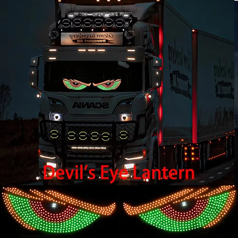 Universal Car Devil's Eye Decorative Light USB 5V Eye Decorative Light With 11 Modes Big Eyes Decorative LED Lamp