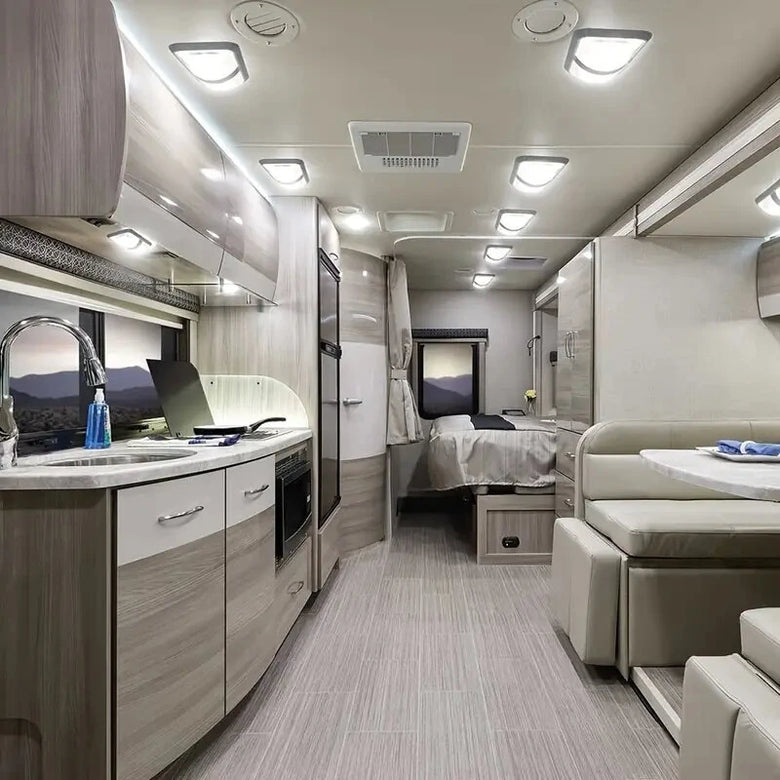 12V 7.5W LED RV Light Camping Light RV LED Light Interior Lamp Ceiling Dome Light with Switch for RV Camper Trailer Boat Car