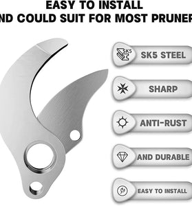 SK5 Steel Pruning Shear Blade 30mm 40mm 55mm High Carbon Steel Sharp Replacement Blade Gardening Tools Electric Pruning Shears Accessories